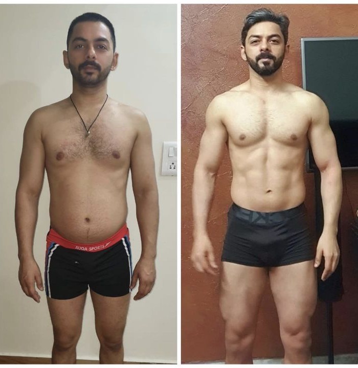 Arun's authentic FitWithNash before-and-after journey